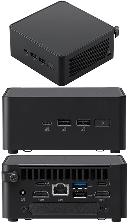 ASUS NUC14RVHi3 (Intel Core 3 100U, 2C+4c/8T, bis zu 4,7GHz, 2x HDMI, 2x Thunderbolt 4)