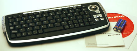 CTFWIKE-2 Wireless Funk-Tastatur mit Trackball (10m Reichweite) [UK-Layout] *Kompakt* <b>SPECIAL</b>