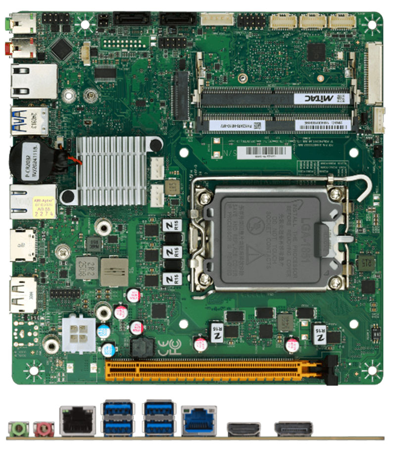 Mitac PH12ARI-H810-19V Thin-ITX (Intel Arrow Lake-S 15th Gen. H810, <b>12-26V / 19V DC-in</b>)